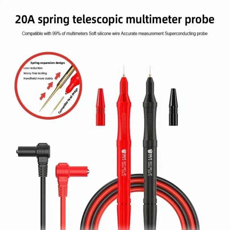 BST-050-JP CAT III 2000V 20A cienkie sondy nadprzewodzące multimetr przewody pomiarowe do testowania komponentów o wysokiej precyzji — zdjęcie 7