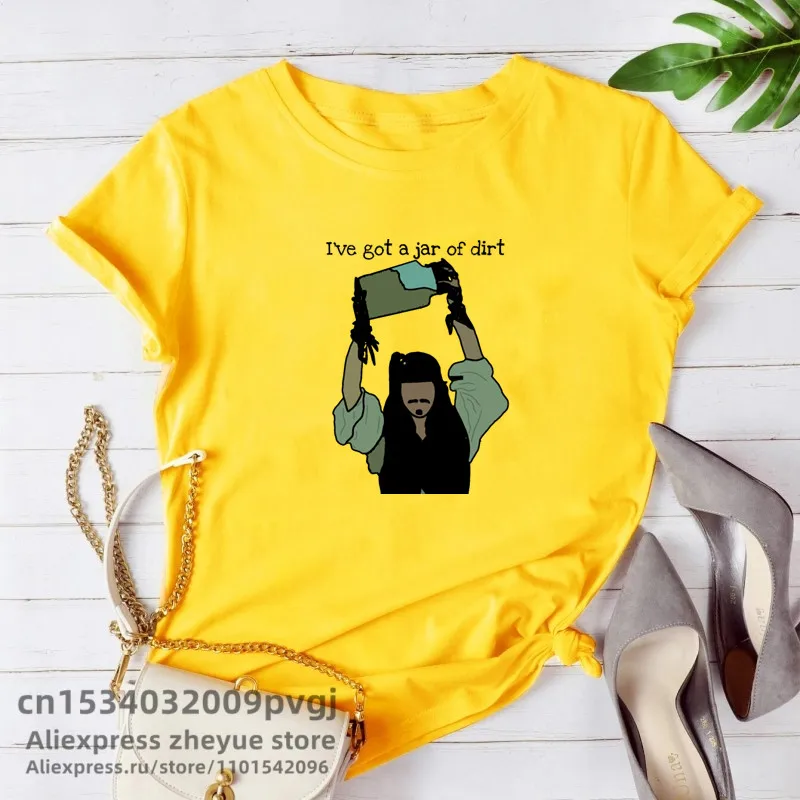 I Got A Jar of Dirt T Shirt Women Summer Johnny Depp Jack Sparrow Tee Shirt Justice for Johnny Hearsay Graphic T Shirts Clothes