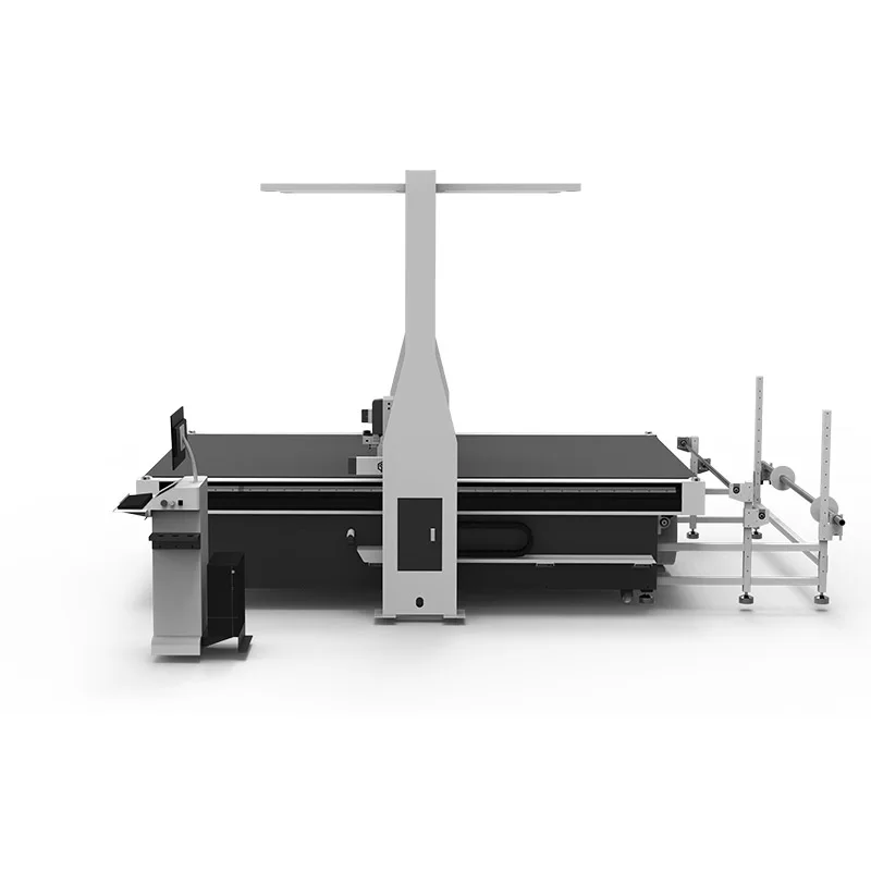 Large size smooth edge vibrating knife cutting machine, stacked digital carpet cutting machine