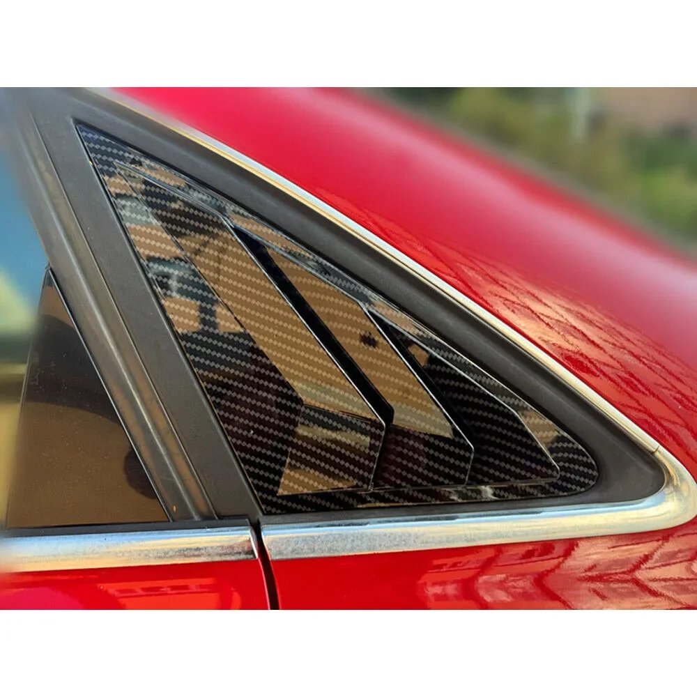 For Audi A4 A4L S4 B8 Sedan 2009-2016 Car Rear Louver Window Side Shutter Cover Trim Sticker Vent Scoop ABS Carbon Fiber ABS - view 5