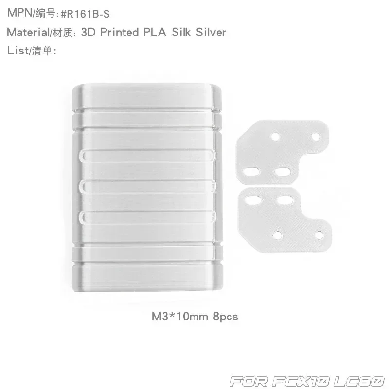 Undercar Fuel Tank Auxiliary Fuel Tank Simulation Modification Accessories for 1/10 RC Crawler Car Trxs FCX10 LC80 DIY Parts