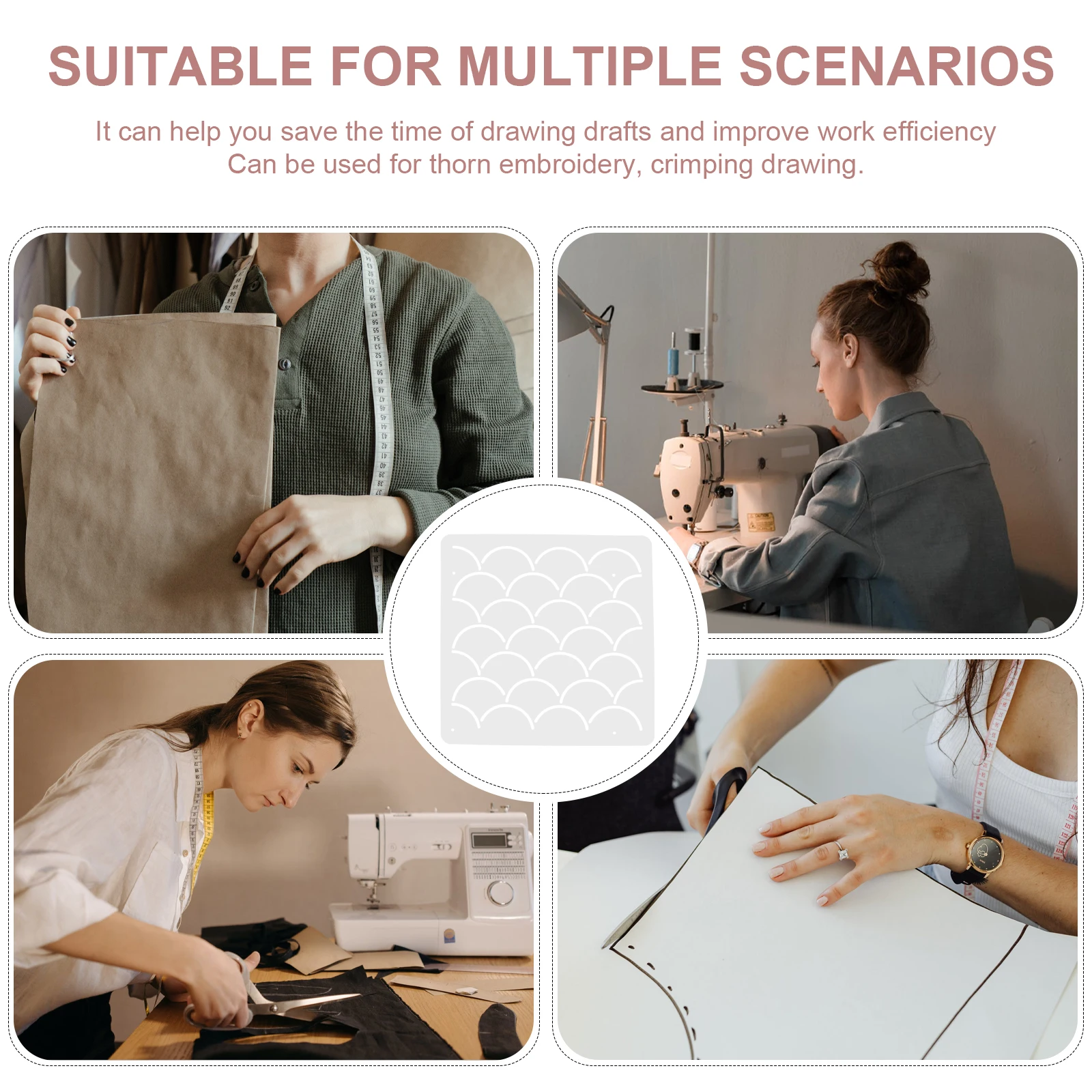 

Hollow Quilting Template Professional Plastic Patchwork Stencil for Sewing Embroidery DIY Craft Projects Drawing Templates