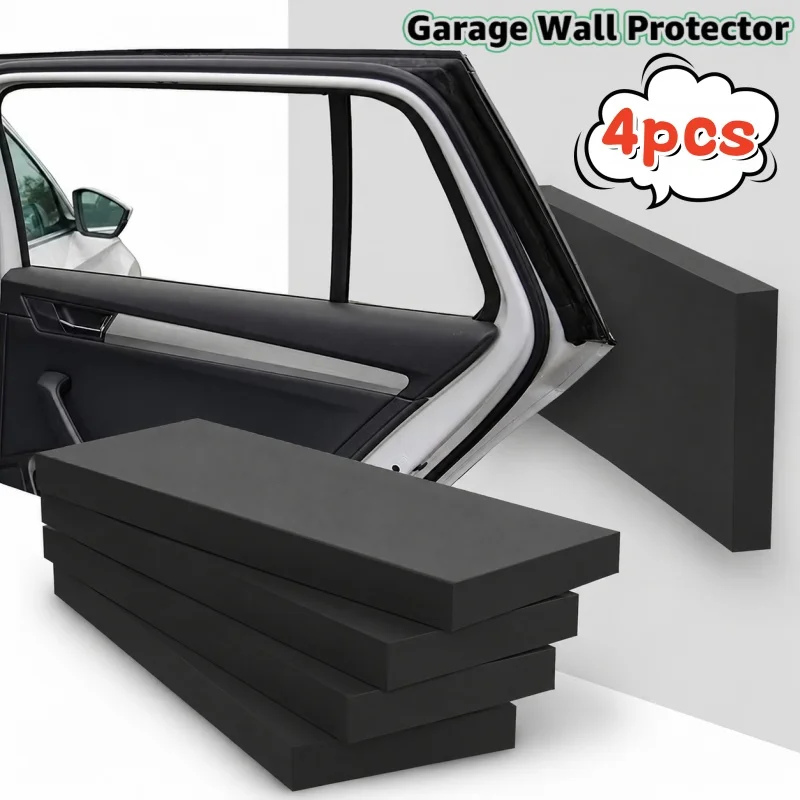 4Pcs Self-Adhesive Garage Wall Guards,Car Door Protector Wall Corner Bumper Guard Foam Block,Impact Resistant & Scratch Padding
