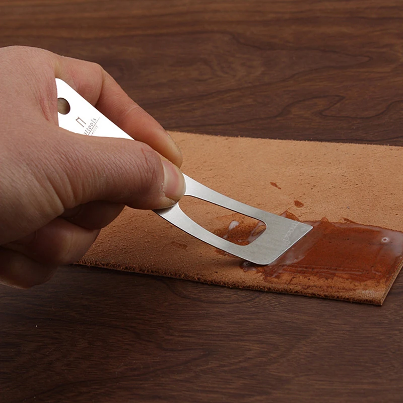 Stainless Steel Leathercraft Gumming Glue Tool  Handmade Sewing Leather Craft Gluing Carving Stitching Tools