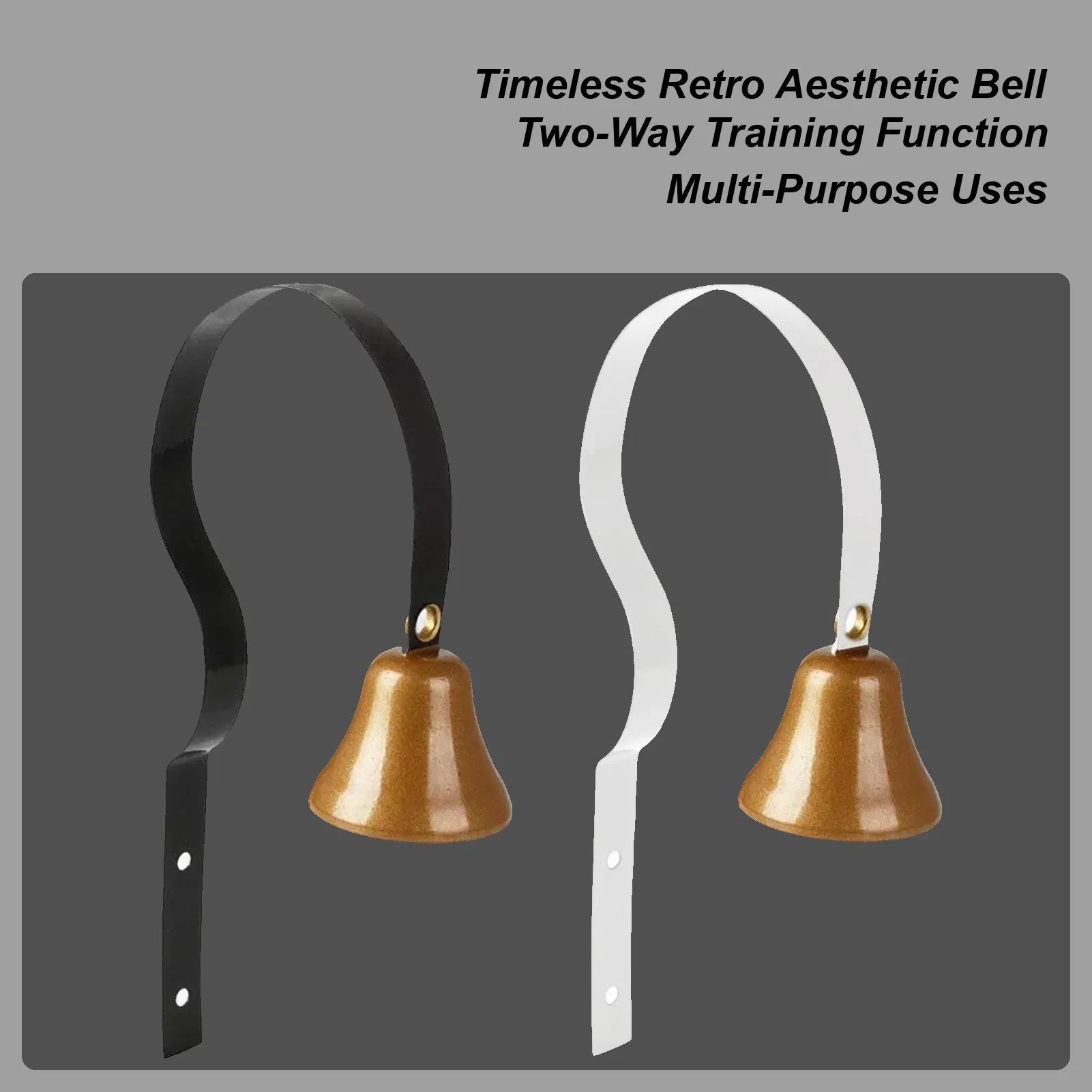 Timbre para puerta de perro, timbre de puerta de latón para perro, orinal para ir, herramienta de entrenamiento Vintage, elaboración casera para todas las razas, mediano, grande y pequeño