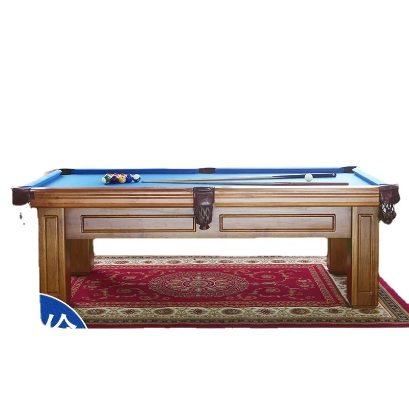 Household pool table, black eight, fancy nine balls, all solid wood