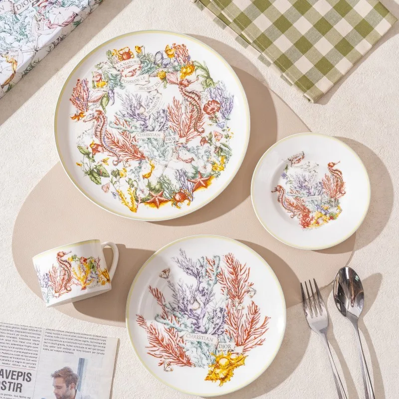 

Bone China Coffee Tea Cup Saucer Suitable for Afternoon Tea Daily Use and Home Table Decoration Needs