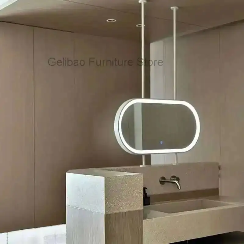 Mirrors Decorative Bathroom Sticker Light Shaving Mirror Led Shower Vanity Color Changing Large Wall Adhesive Makeup Toilet Bath
