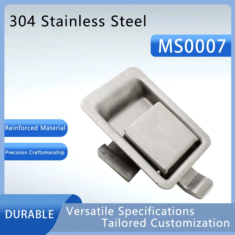 

304 Stainless Steel Panel Lock Industrial Machinery Equipment Cabinet Door Lock Hasp Lock Flat Lock