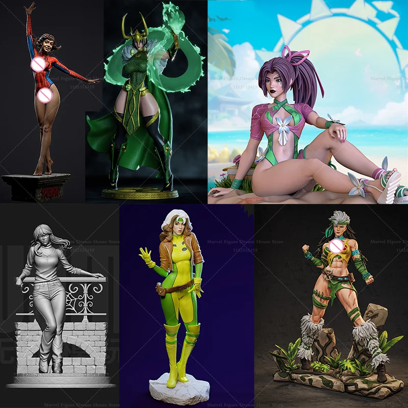 

1/24 1/18 Scale Mary Female Spider Awakener Sylvie Copy Ability Anna DIY Self-assembled GK 3D Resin Un-panited Doll White Model