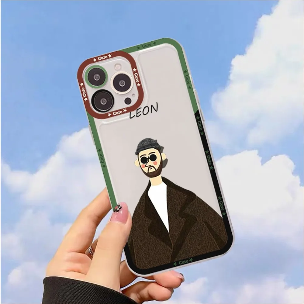 Killer Leon Professional Uncle Girl Phone Case For iPhone 14 13 12 11 Pro Max Mini X Xs XR 6 7 8 Plus SE 2020 Transparent Case