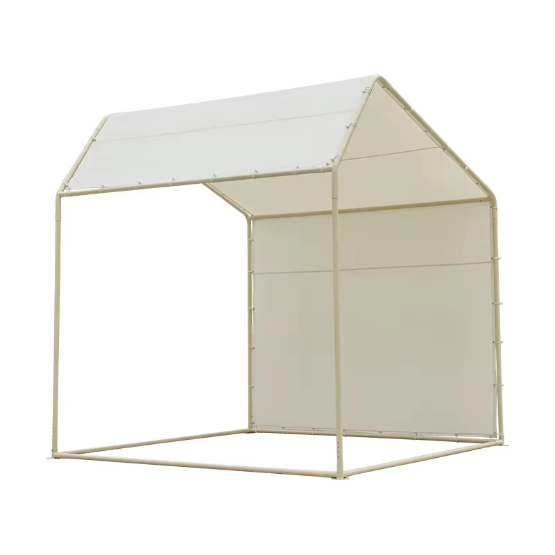 Steel Frame Outdoor Tilted-Roof Pop-Up Market Tent Sunshade Rainproof Simple Canopy Commercial Advertising Event Marquee