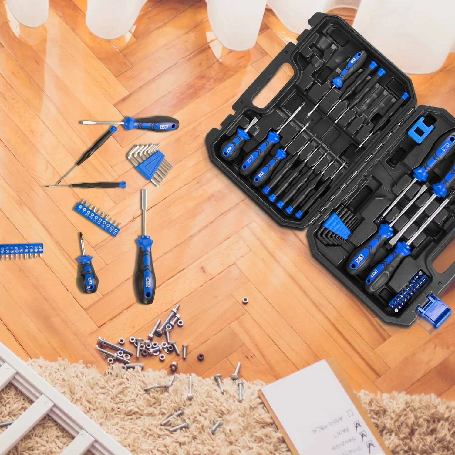 Magnetic Screwdriver Set 79-Piece Multi-Purpose Slotted Phillips Kit with Precision Screwdrivers DIY and Repair Works PROSTORMER images - 6