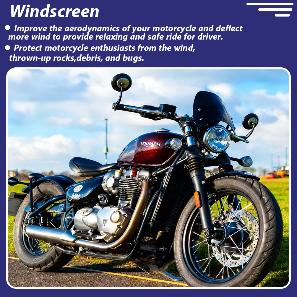  Motorcycle Windscreen Windshield For Harley FXDC Wide Super Glide 40-50mm Front Fork Air Wind Deflectors Shield Accessories
