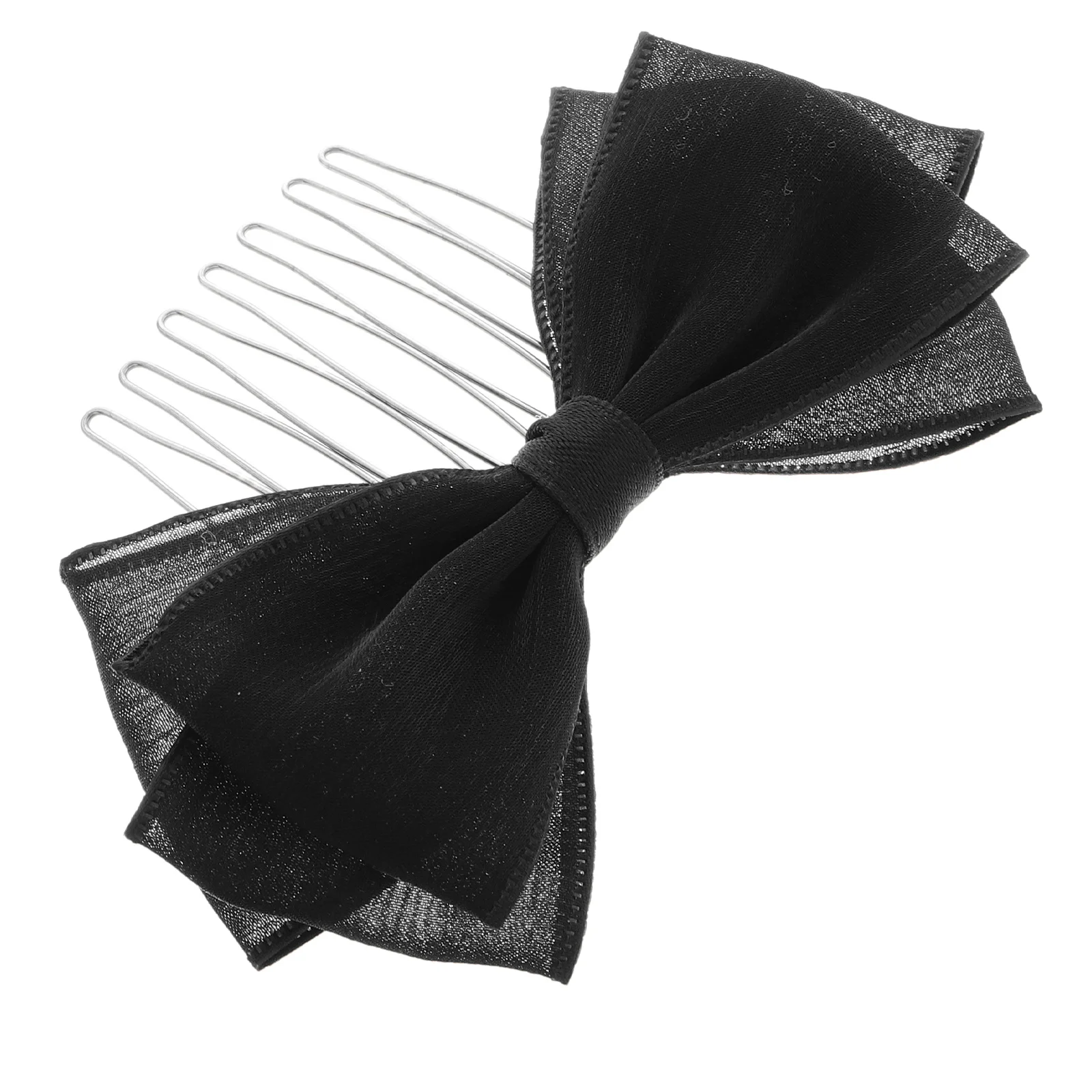 

Cute Black Bowknot Hair Comb for Girl Stylish Side Clip Accessory Elegant Headwear for Daily Wedding Party Use Fine Thin Hair