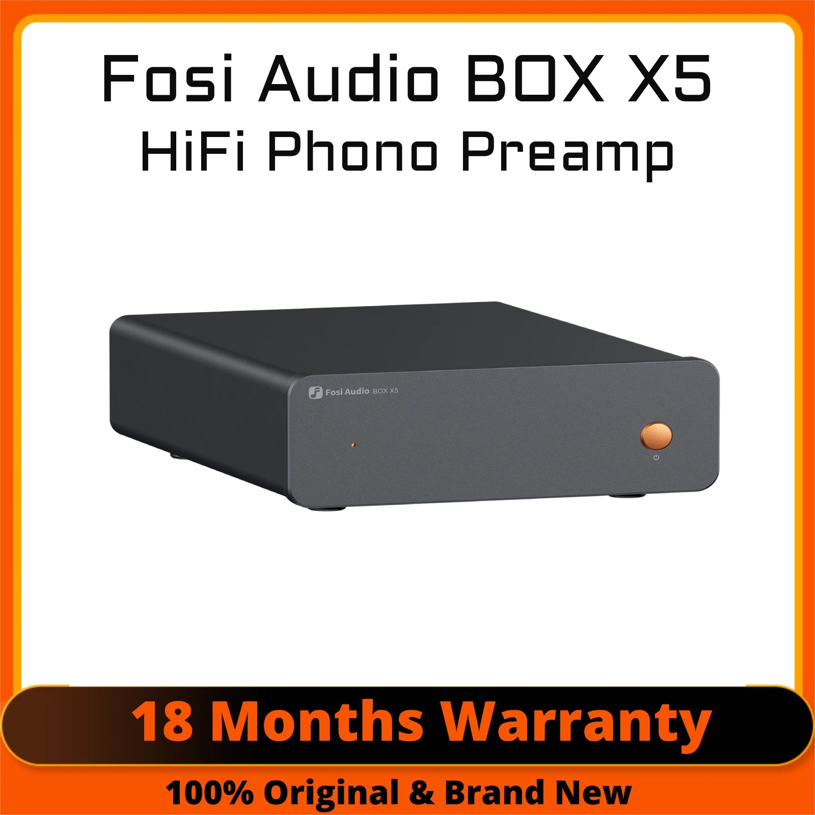 Fosi Audio BOX X5 Home Audio Mini Preamplifier HIFI Phono Preamp for MM/MC Cartridge Turntable RIAA Preamplifier compact with V3