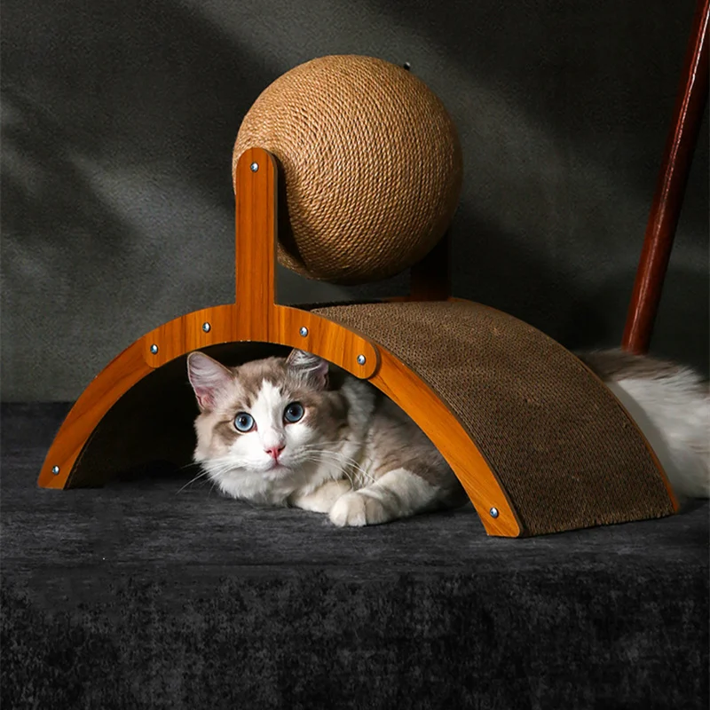 Sisal Cat Toys Cat Scratching Board Durable Non-Flaking Scratching Ball Arch-Shaped Cat Claw Grinder Scratch-Resistant Pads