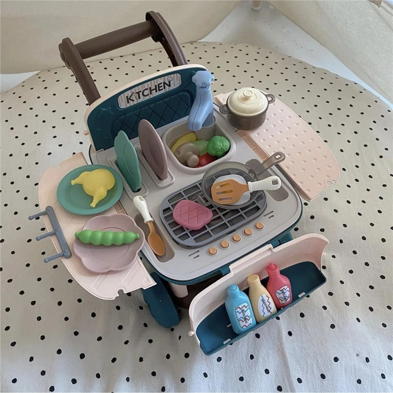 Children's Home Kitchen Toys Imitation Cooking stove Kitchenware Girl Birthday Gift 3-6