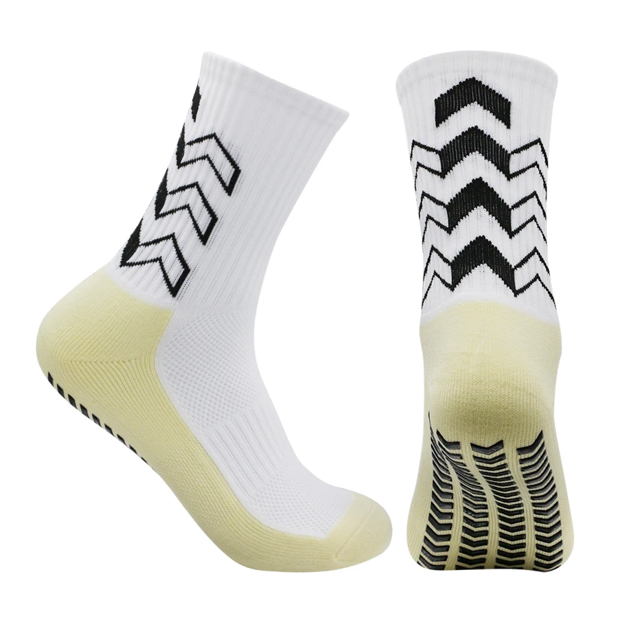 1 Pair New Men Women Non-slip Silicone Sports Soccer Socks Sweat Absorbing Breathable Football Volleyball Cycling Yoga Socks