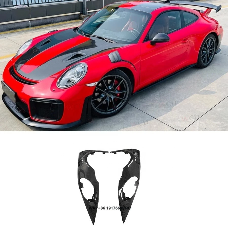 

Dry Carbon Fiber GT 3 Style Front Bumper Side Fender forPorsche 911 992 Cayman Turbo S Side Fender Car Accessories