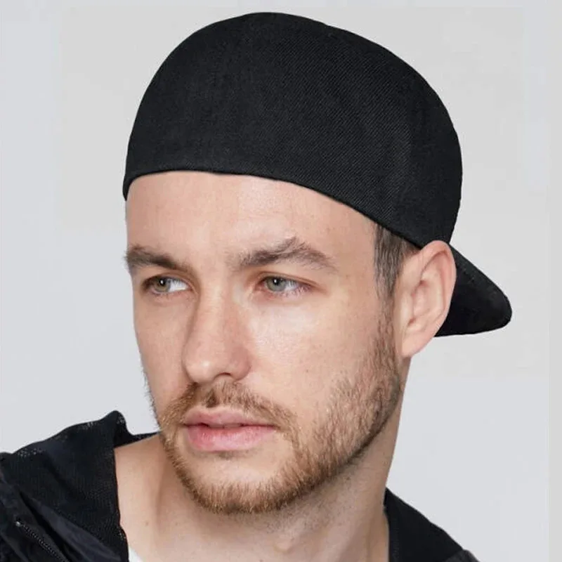 

Full Closed Fitted Cap Hat Size Plus Large Bill Hip Hop Baseball Snap Back Blank Smooth Visor Cap