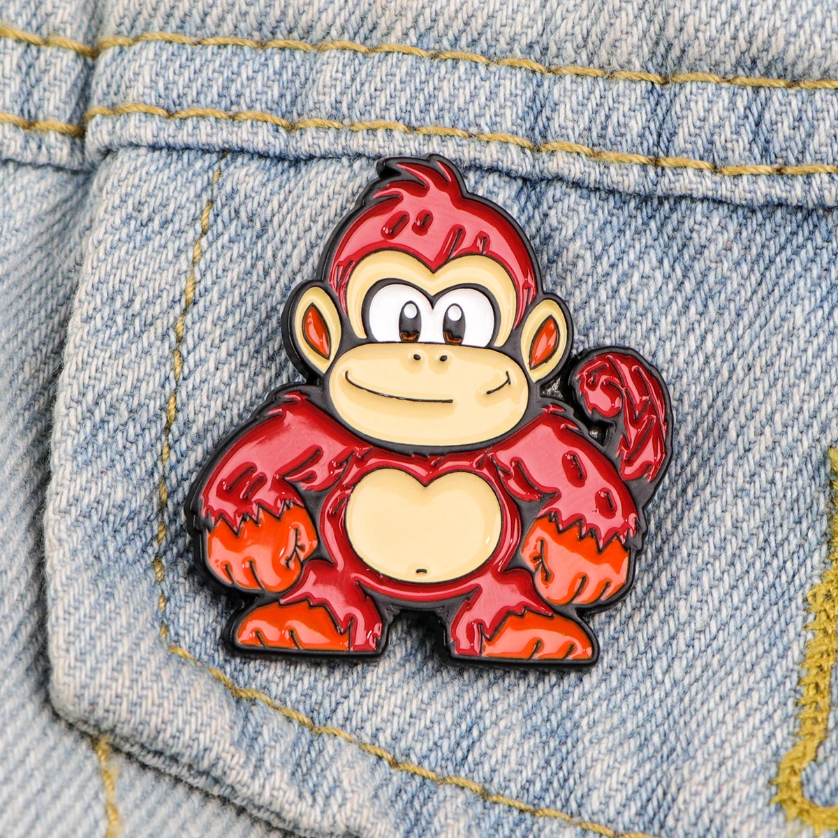 Kawaii Chimpanzees Enamel Pin Badges Lapel Pins for Backpacks Clothing Badges Adorn Jewelry Gifts