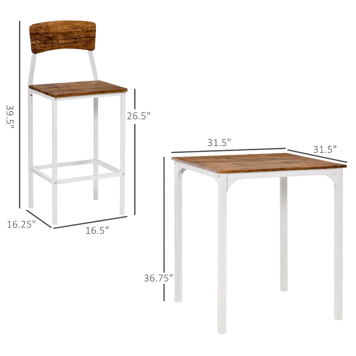 Mesa e Cadeira de Pub