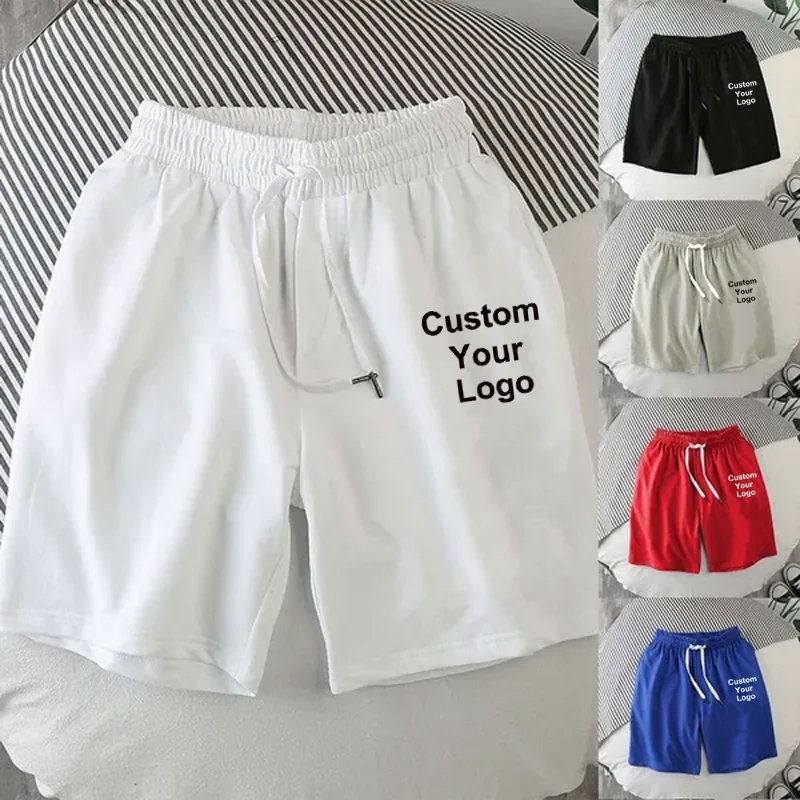 New Men's Custom Your Logo Quick-drying Short Pants Summer Sports Jogging Loose Fitness Shorts Mesh Breathable Beach Shorts