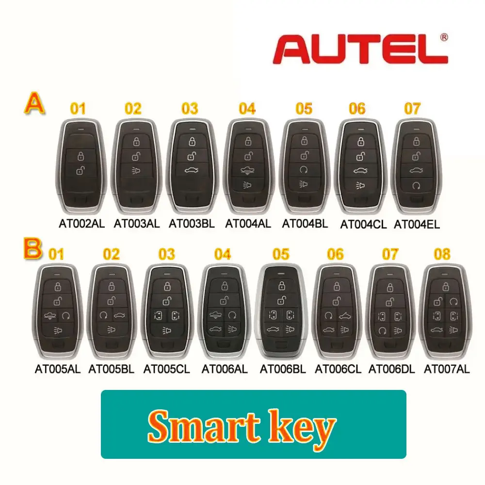 Autel Universal Smart Key AT002AL AT003BL AT004AL/BL/CL/EL AT005CL AT006BL AT007AL for MaxiIM KM100 IM508 IM608 PRO Smart Key