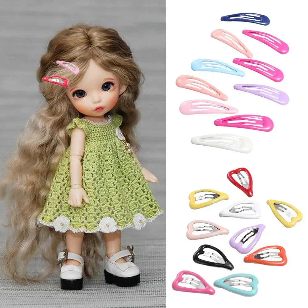 

10pcs/set 2cm Mini Hair Clips 1/6 1/12 OB11 Doll Hairpin Bobby Pin BB Clip Creative Blyth Doll Accessories