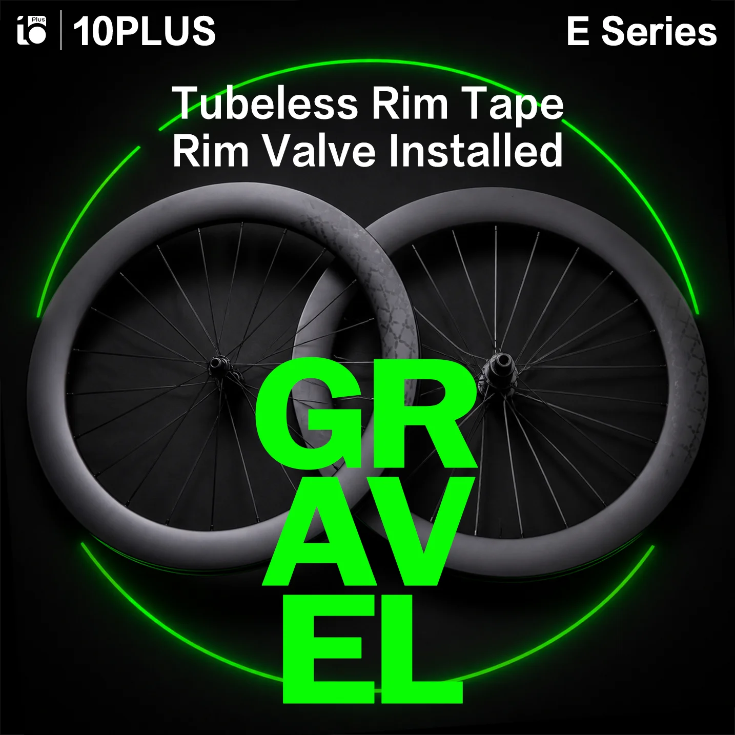 10PLUS E Series Disc Gravel Wheelset Carbon 700C Ceramic Bearing Tubeless Ready Center Lock 45T Star Ratchet Hub Pillar Spokes