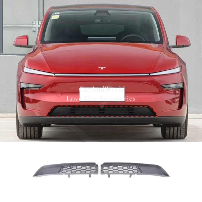 

ABS Plastic Middle Grilles Insert Screening Net Insect Protective Guard Mesh Cover Trims Car Accessories For Tesla Model Y 2025