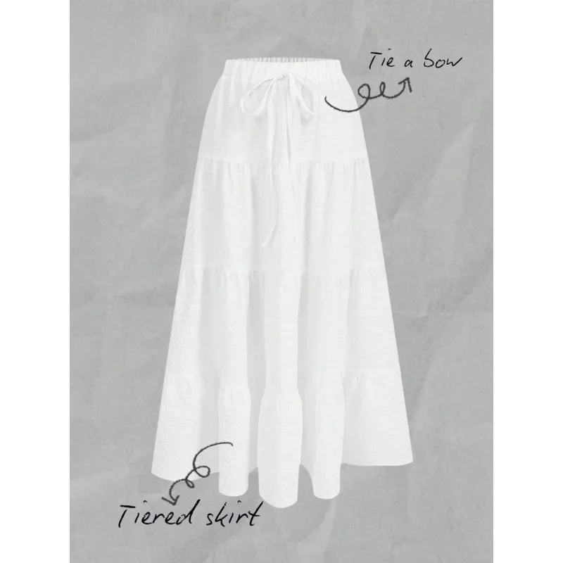 

Large Swinging Skirt with Lace-Up Detail Full A-Line Shape Women's plus Size Fashionable Swing Skirts for Ladies