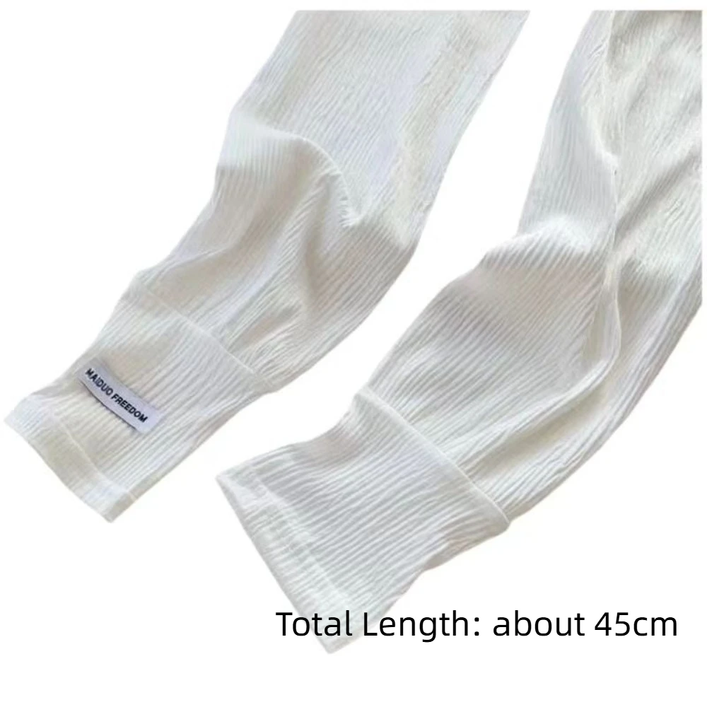 ใหม่ผ้าไหมน้ําแข็งแขนแขนหน้าจอสัมผัสบางครึ่งนิ้วแขน UV Protection Hand Protector ฝาครอบกีฬา