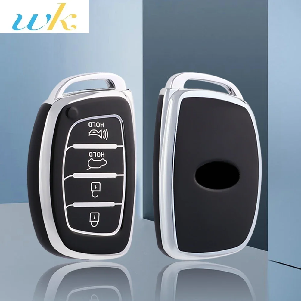 

TPU Car Remote Key Case Cover Shell Fob For Hyundai Tucson Santa Fe Sonata Elantra Accent Creta Ix35 Ix25 I20 I30 3 4 Buttons