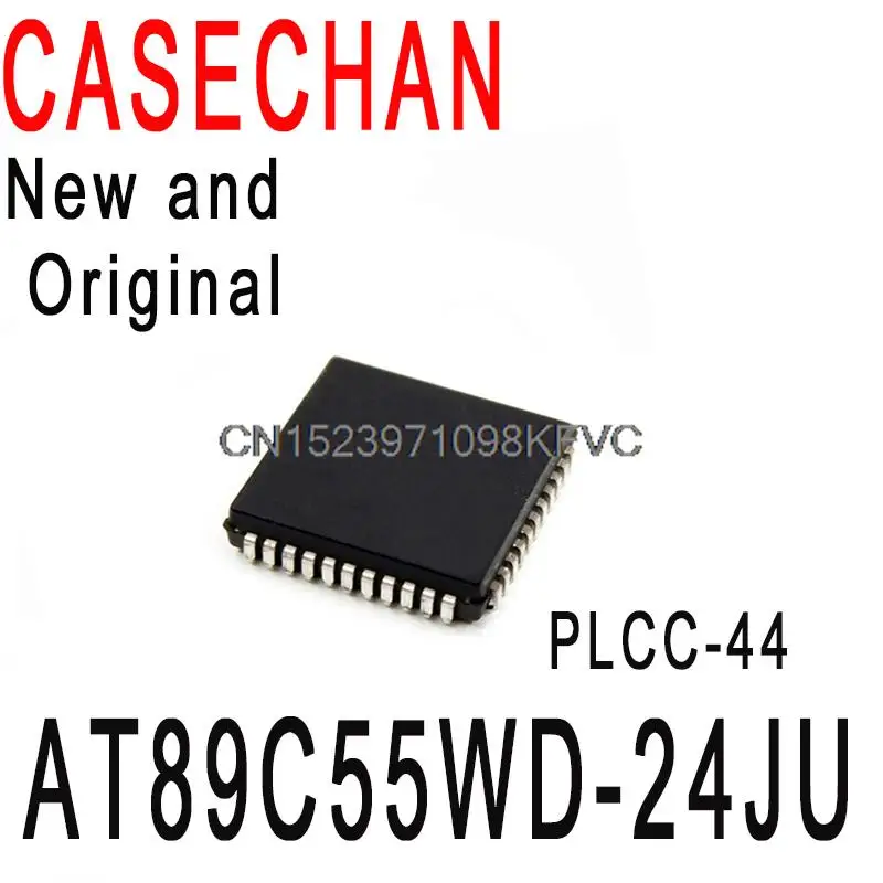 5PCS New and Original AT89C55WD PLCC-44 SMD Microcontroller In Stock AT89C55WD-24JU