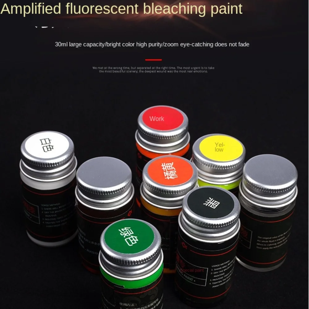 2024 30 مللي الصيد يطفو لتقوم بها بنفسك الطلاء الفلورسنت يطفو الذيل اللوحة مؤشر مرئية العوامة الذيل أداة إصلاح الملحقات