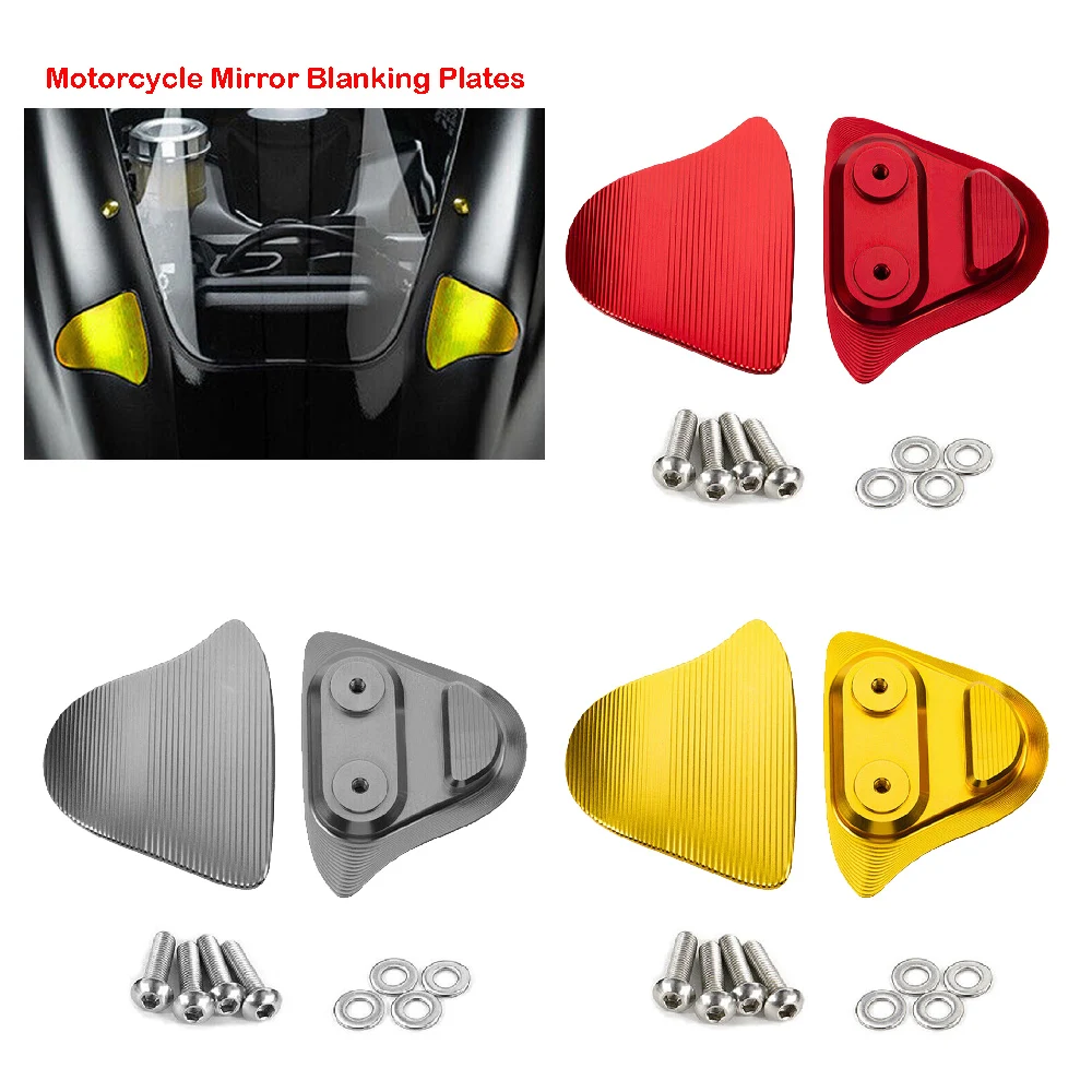 Fits for Yamaha YZF R1 R1M ABS YZFR1 YZF-R1 YZF-R1M 2020-2025 Motorcycle Mirror Block Off Plates Mirrors Base Hole Caps Kits