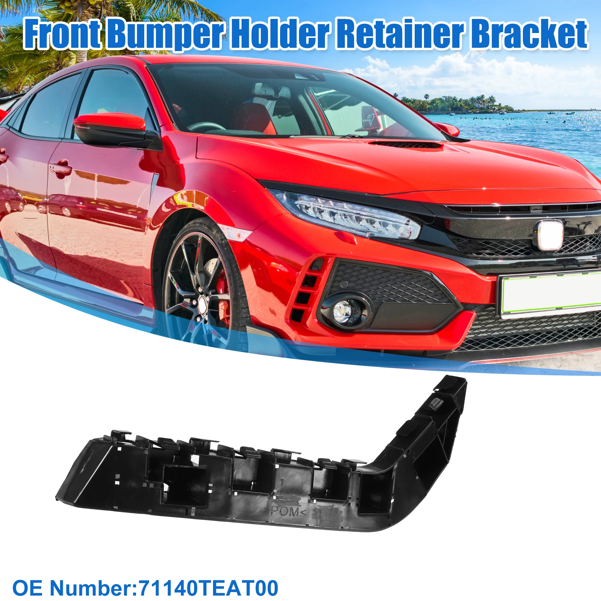 X Autohaux Left Side Front Bumper Mounting Support Bracket for Honda Civic 2016 2017 2018 2019 2020 71198-TBA-A00