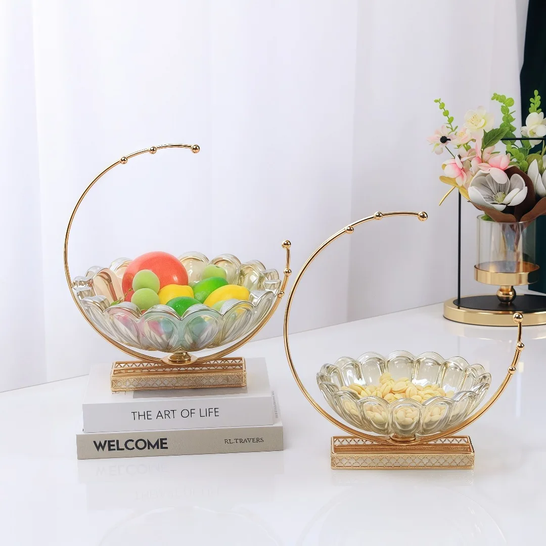 

Zml glass fruit bowl - creative decorative snack dish for home living room coffee table