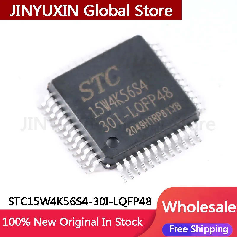 2-10Pcs STC15W4K56S4-30I-LQFP48 STC15W4K56S4 STC15W4K56S4-30I 15W4K56S4 LQFP48 IC Chip Wholesale