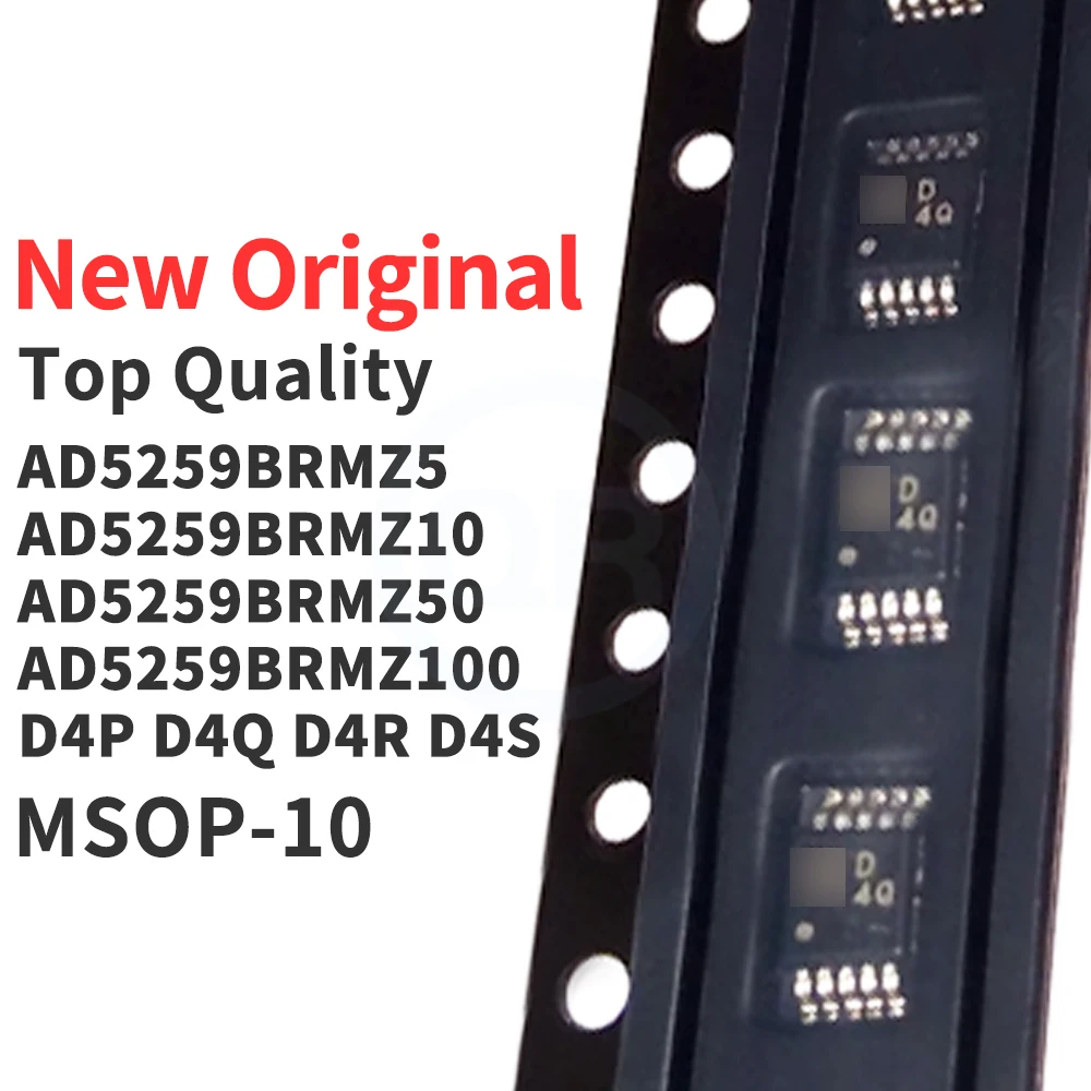 (1 Piece) AD5259BRMZ5 AD5259BRMZ10 AD5259BRMZ50 AD5259BRMZ100 MSOP-10 D4P D4Q D…