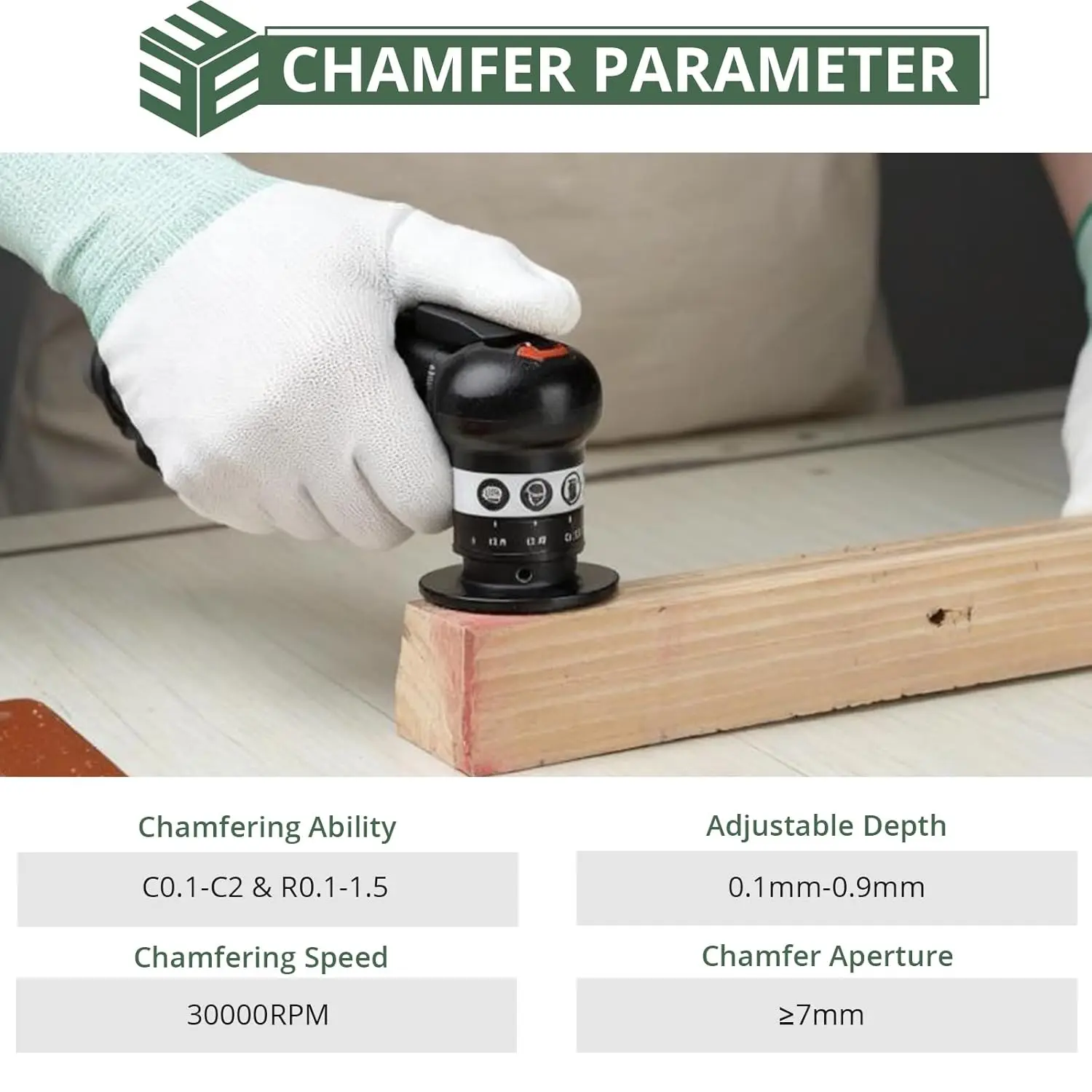 أداة شطب الهواء، آلة شطب هوائية صغيرة للخشب المعدني والصلب والنحاس والأكريليك، قوس 45 درجة، 30000 دورة في الدقيقة 1/4 بوصة #3