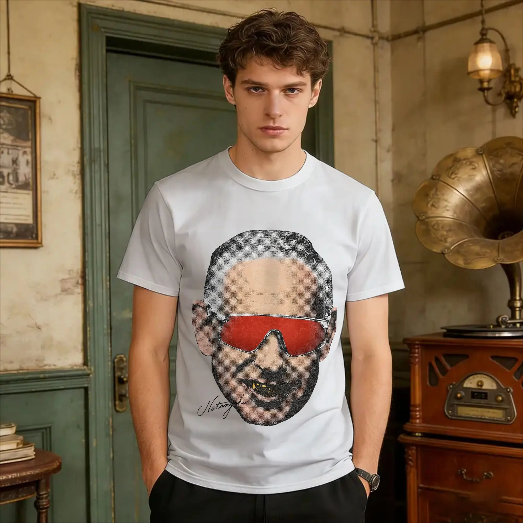 Big Thug Yahoo MEME T-Shirt Summer Benjamin Netanyahu Cotton T-Shirts For Man Casual Tee Shirt Short Sleeve Awesome Top Tees