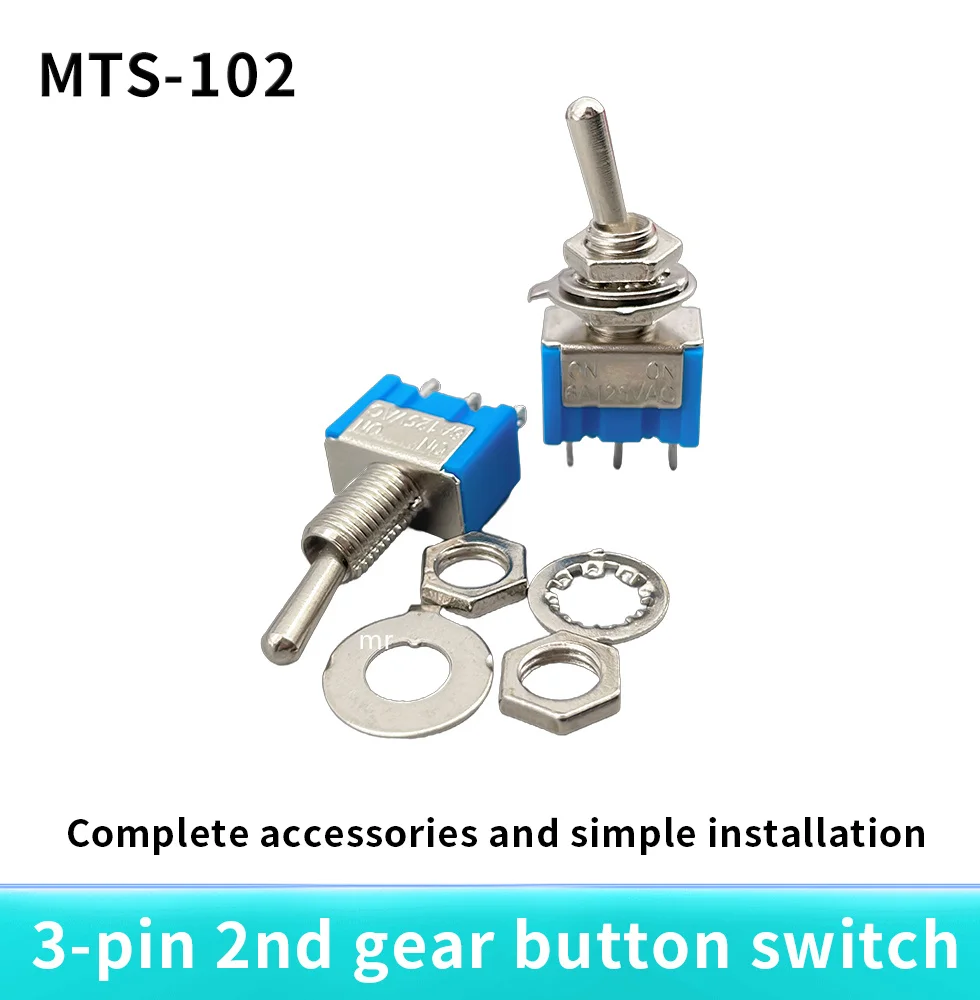 MTS-102  3 foot 2 rocker switch gear MTS 102 toggle switch toggle switchButton switch MTS-102 Rocker arm switch 3-pin