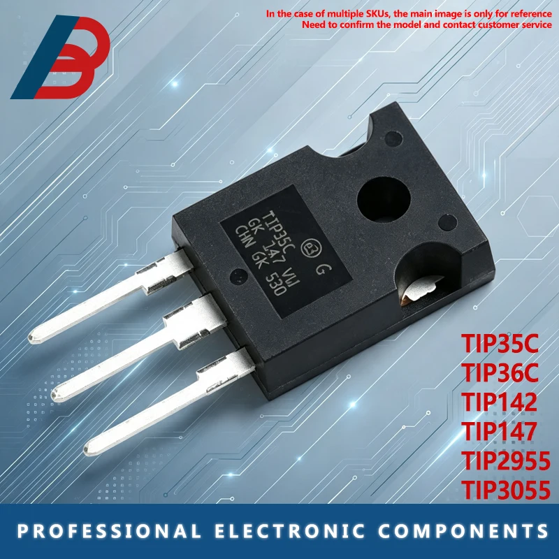 10PCS TIP35C TIP36C TIP142 TIP147 TIP2955 TIP3055 NPN Darlington Power Transistor