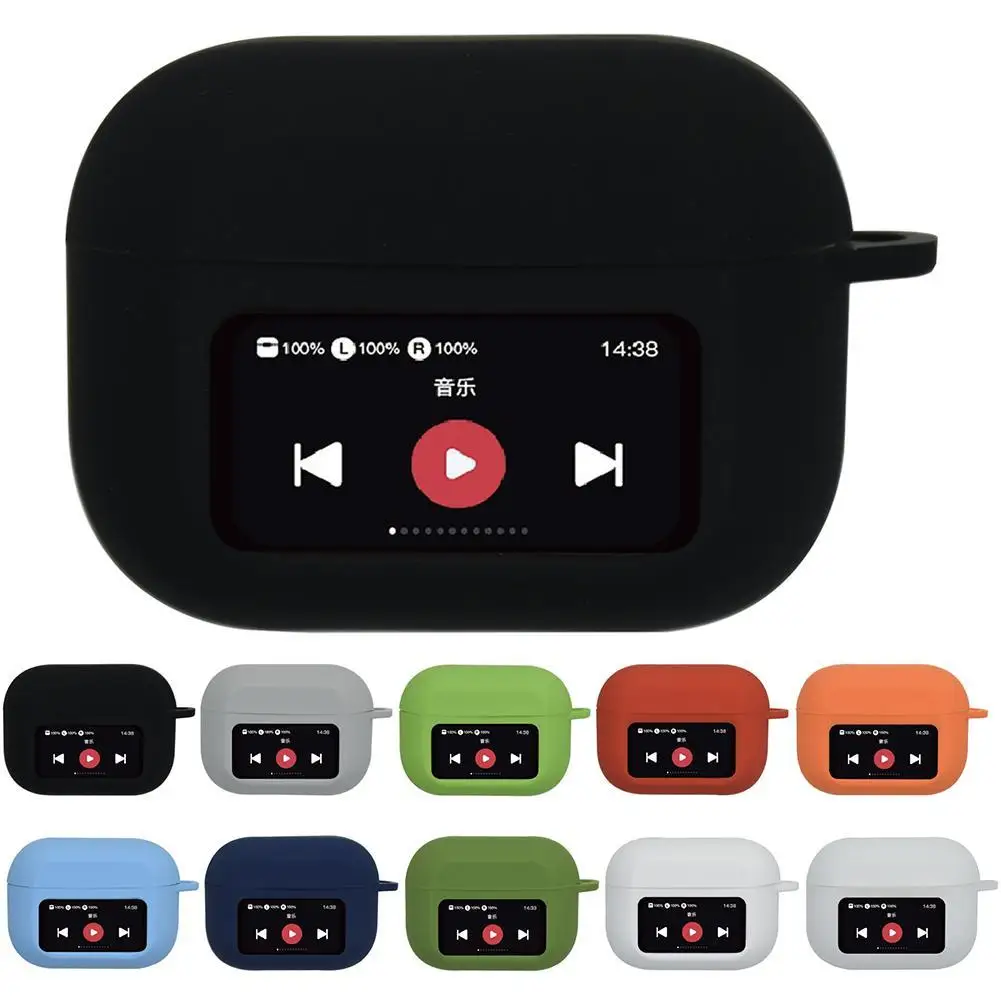 เคสซิลิโคนสําหรับ AirPods A9 Pro Touch Screen หูฟังป้องกันกรณีผิวนุ่มอุปกรณ์เสริมสําหรับ A9 Pro กรณีชาร์จ