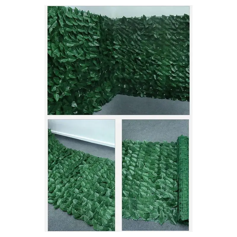 

ABYA Artificial Leaf Privacy Fence Screen 2X1M Hedge Panels Balcony Screen Ivy Leaves Fence Screen for Wall Garden Decor, B