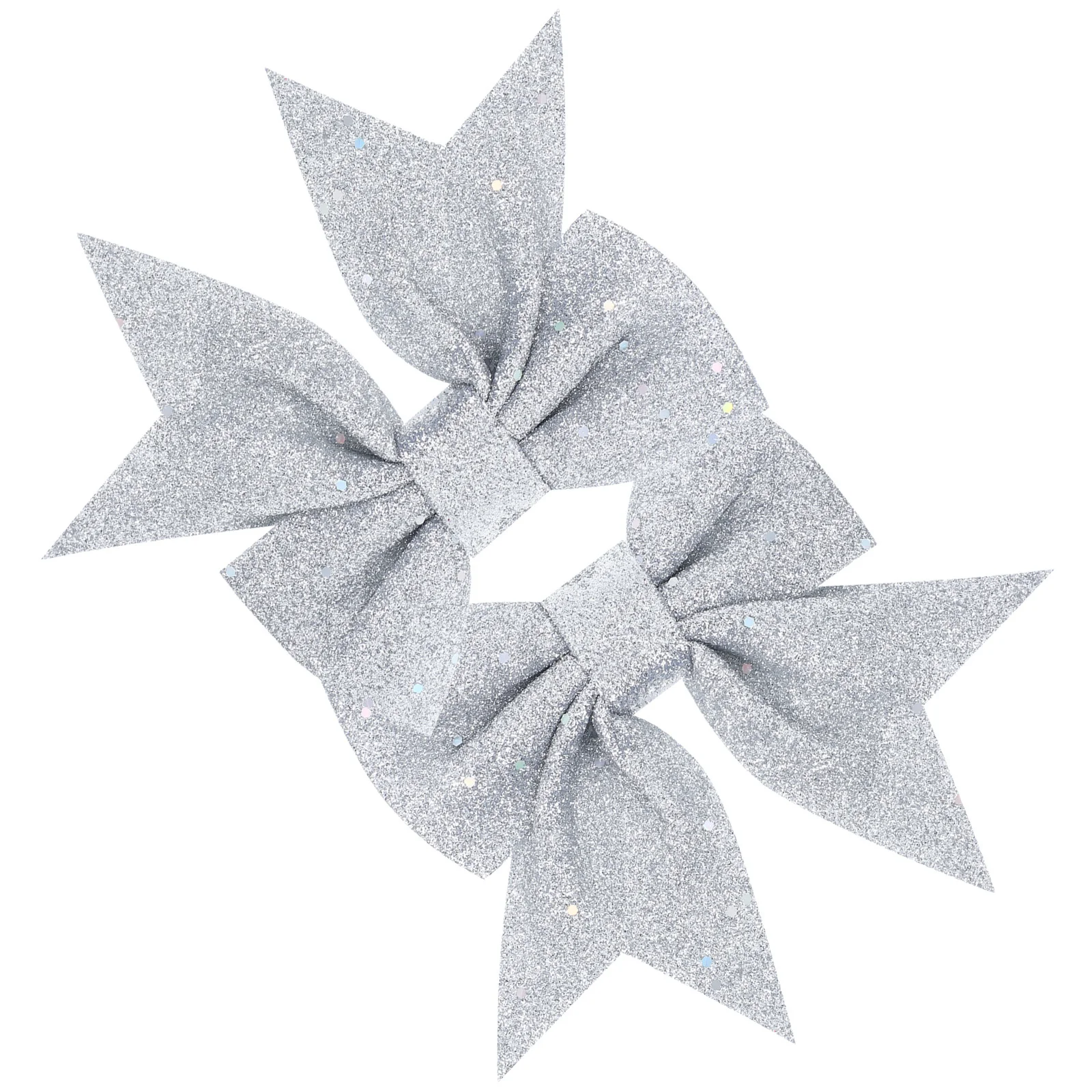 

2Pcs Christmas Bow Decorations Small Xmas Tree Sequin Bowknots Reusable Party Hanging Ornaments Festive Tree Decor