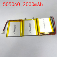 New 505060 3.7V 2000mAh Li-Po Polymer Rechargeable Battery Cellsfor Interphone Bluetooth Speaker POS GPS